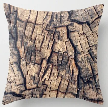 

Fashion One Piece Wood Texture Vintage Pattern Style Luxury Printing Square Zippered Pillow Sham Retro Unique Pillowcase