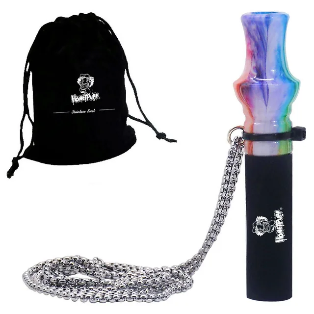 1PC colorful cool Resin Silicone Hookah Mouthpiece with Popular Design Stainless Chain Shisha Mouth Tips for Sheesha Chicha Hose