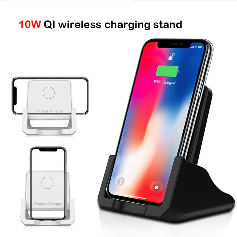 10W Wireless Charger Qi Quick Phone Desk Stand with USB Cable Without AC Adapter Fast charging for samusng huawei iphone | Мобильные
