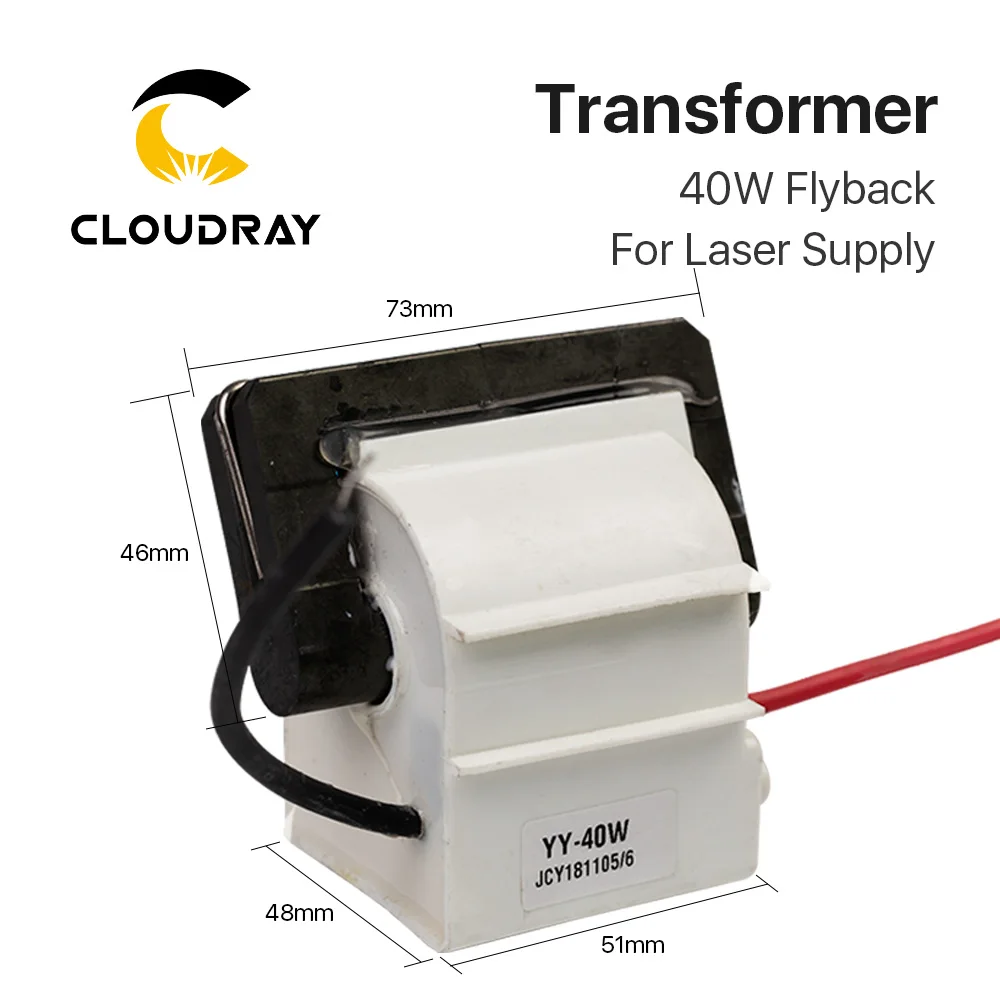 Cloudray 40 Вт Высокое напряжение Flyback трансформатор, Модель B для CO2 40 Вт лазерный источник питания