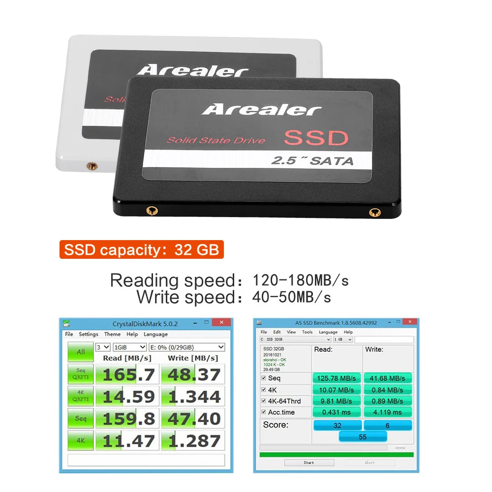 Arealer SSD 1TB 2.5inch Solid State Drive SATA3.0 High Speed Storage for Desktop Laptop | Компьютеры и офис
