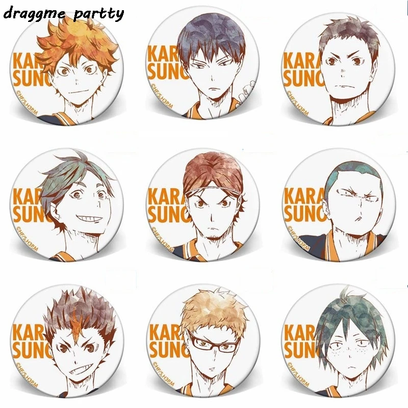 Haikyuu! Брошь-значок Хината шойо Значки для косплея аниме-волейбол мальчиков