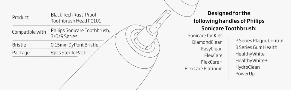 8 x насадки зубных щеток для PHILIPS Sonicare FlexCare Бриллиант Чистой HX6064 HX6930 HX9340 HX6950 HX6710 HX9140 HX6530 и крышка