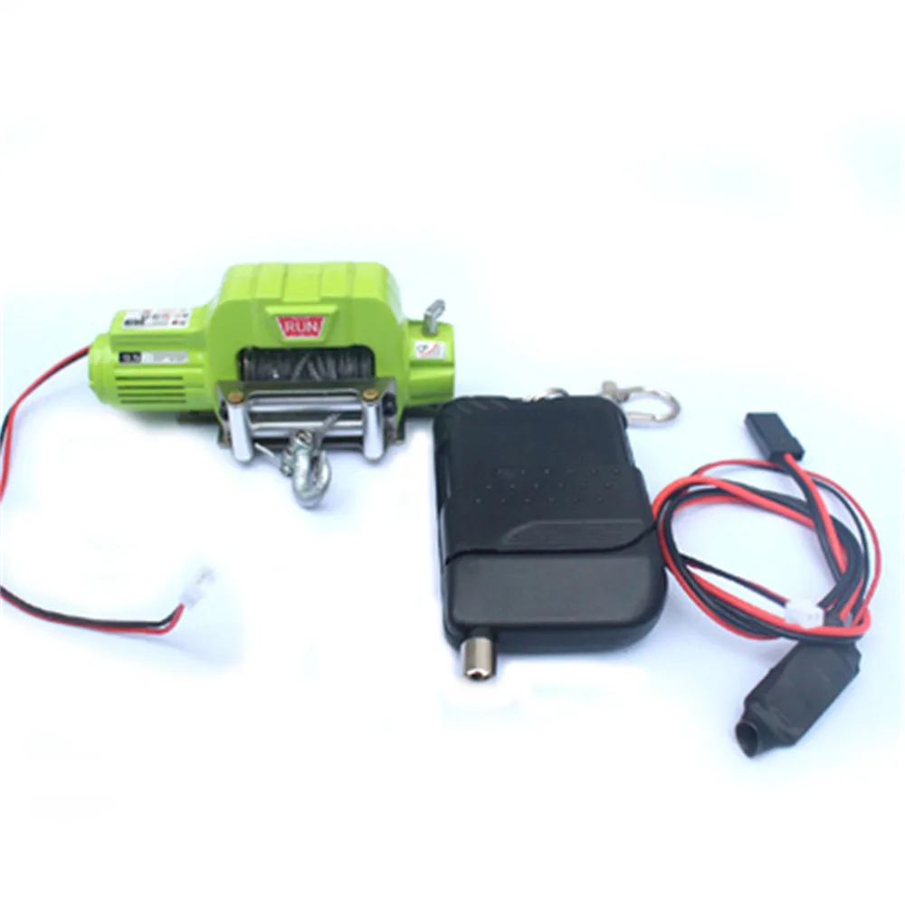 RCRUN имитация металлическая электрическая лебедка с контроллером для 1/10 TRX4 RC4WD D90