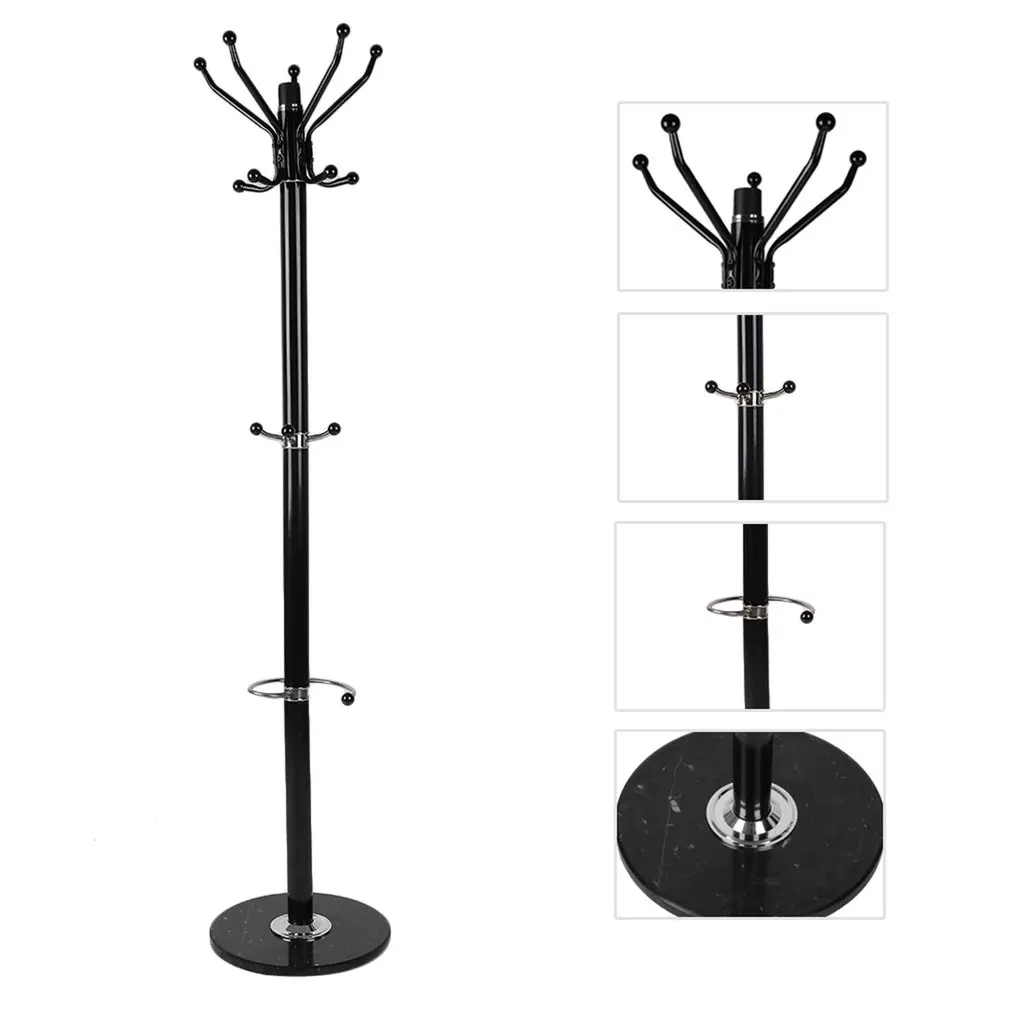 Goede Nieuwe Multifunctionele Metalen Hanger Vloer Staande Kapstok Organizer Hanger Hook Stand Voor Jassen Hoeden Sjaals Kleding Handtassen