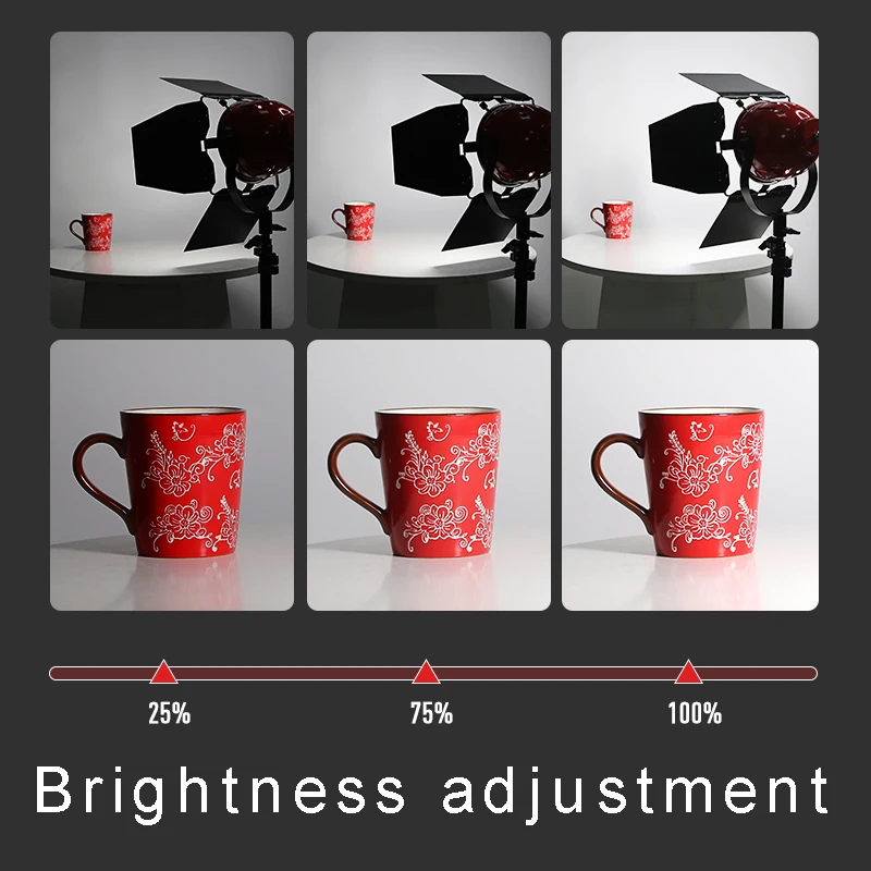 

Photo Studio LED Video Lamp Photography Lighting Additional Light Red Head Light For Camera Photo Dimmable Continuous LIghting