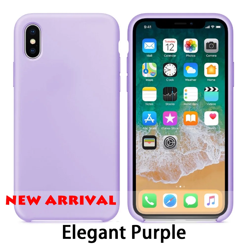 Жидкий силикон чехол для iphone 6 6s 7 8 Plus Coque без логотипа телефона apple X XS Max Fundas XR 5 Shell