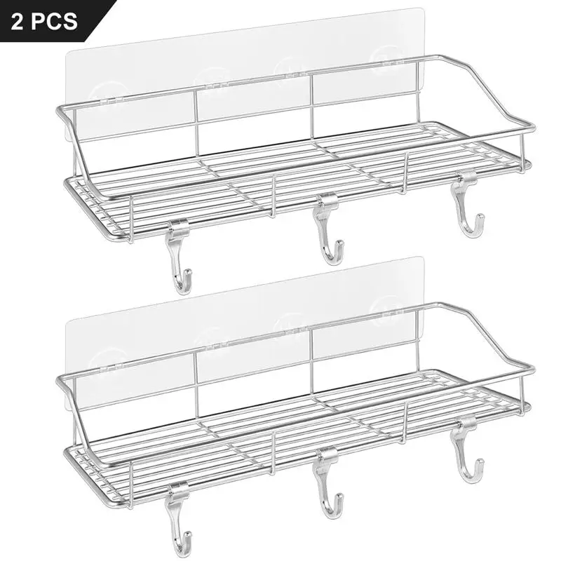 2 шт. полка для хранения в ванной комнате настенная стойка душа Органайзер