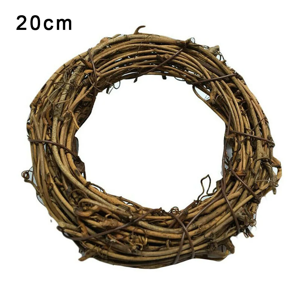 

Tree Rattan Wreath Hanging Holiday Wedding 20/25/30CM ​Christmas Room Ring