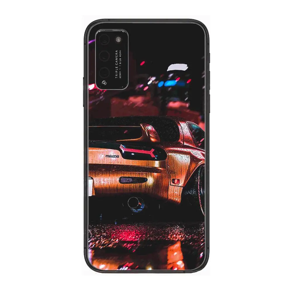 

JDM Tokyo drift sports car Clear Phone Case For Huawei Honor 10 20 30 9 X Pro Lite V 5G RU Black Etui Coque Hoesjes Comic Fashi