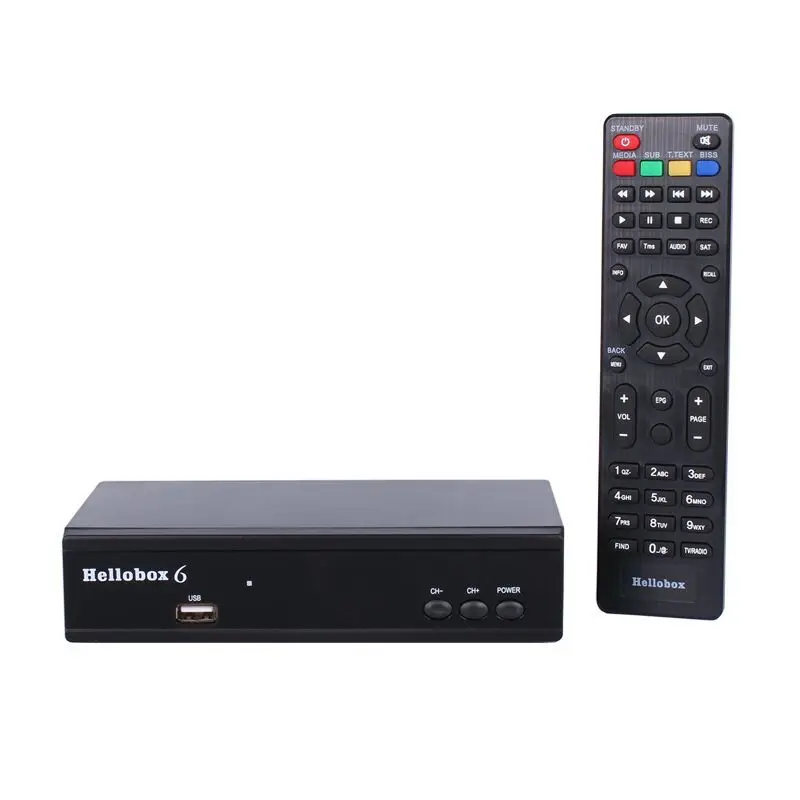 Hellobox 6 спутниковый ресивер Поддержка H.265 HEVC T2MI USB WiFi авто Powervu Biss Cline Newcamd Comptatible V5 Plus