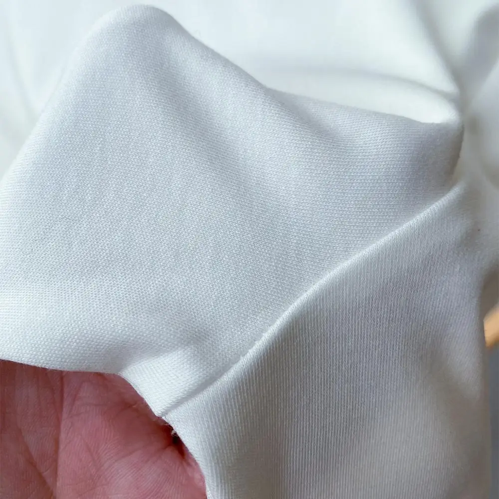 

Women White T-shirt Long Sleeve Loose Soft Early Autumn Simple Female Bottoming Tops