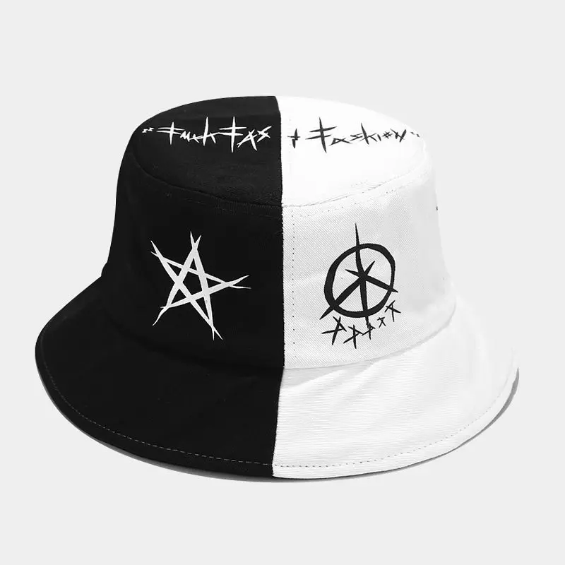 

Summer Cotton Bucket Hat Patchwork Graffiti Men Women Outdoor Hip Hop Foldable Bob Fisherman Hat Casual Travel Gorros Panama
