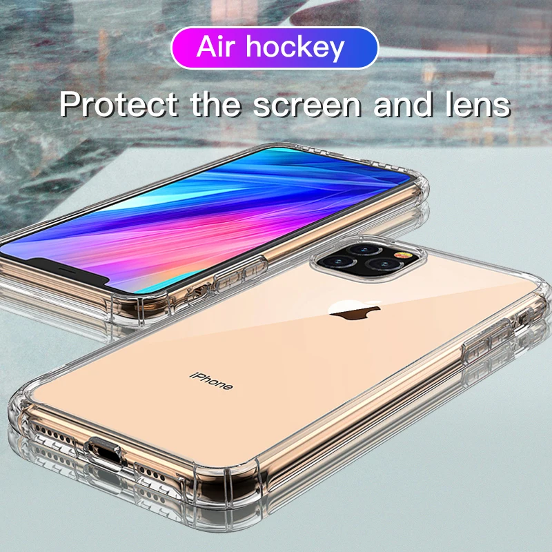 Прозрачный чехол для iPhone Xs Max XR Мягкий противоударный силиконовый X 11 pro max 7 6s 8 Plus