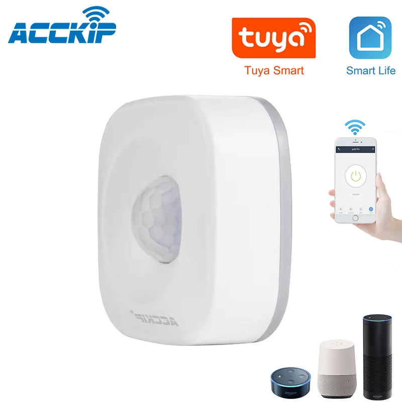 Инфракрасный датчик движения ACCKIP 360 градусов работает с Alexa Google Tuya APP голосовое