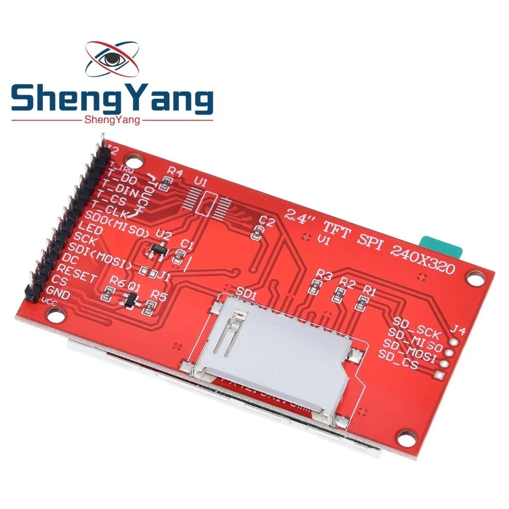 2," 2,4 дюйма 240x320 SPI TFT lcd модуль последовательного порта 5 В/3,3 В PCB адаптер Micro SD карта ILI9341 ЖК-дисплей белый светодиодный для Arduino