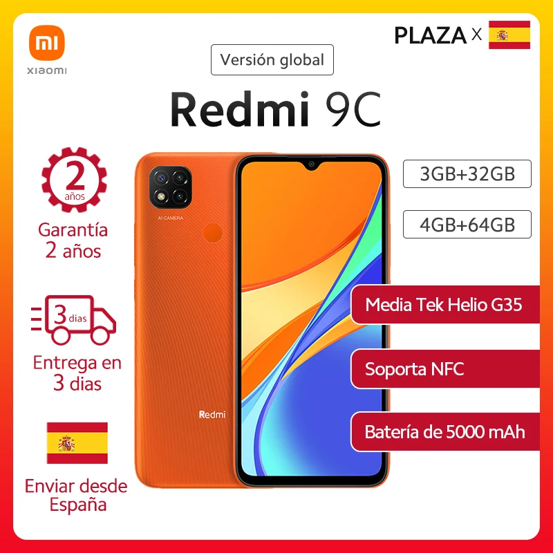 Глобальная версия Xiaomi Redmi 9C смартфон 6 53 &quotHD дисплей Helio G35 Octa Core13MP AI Тройная камера