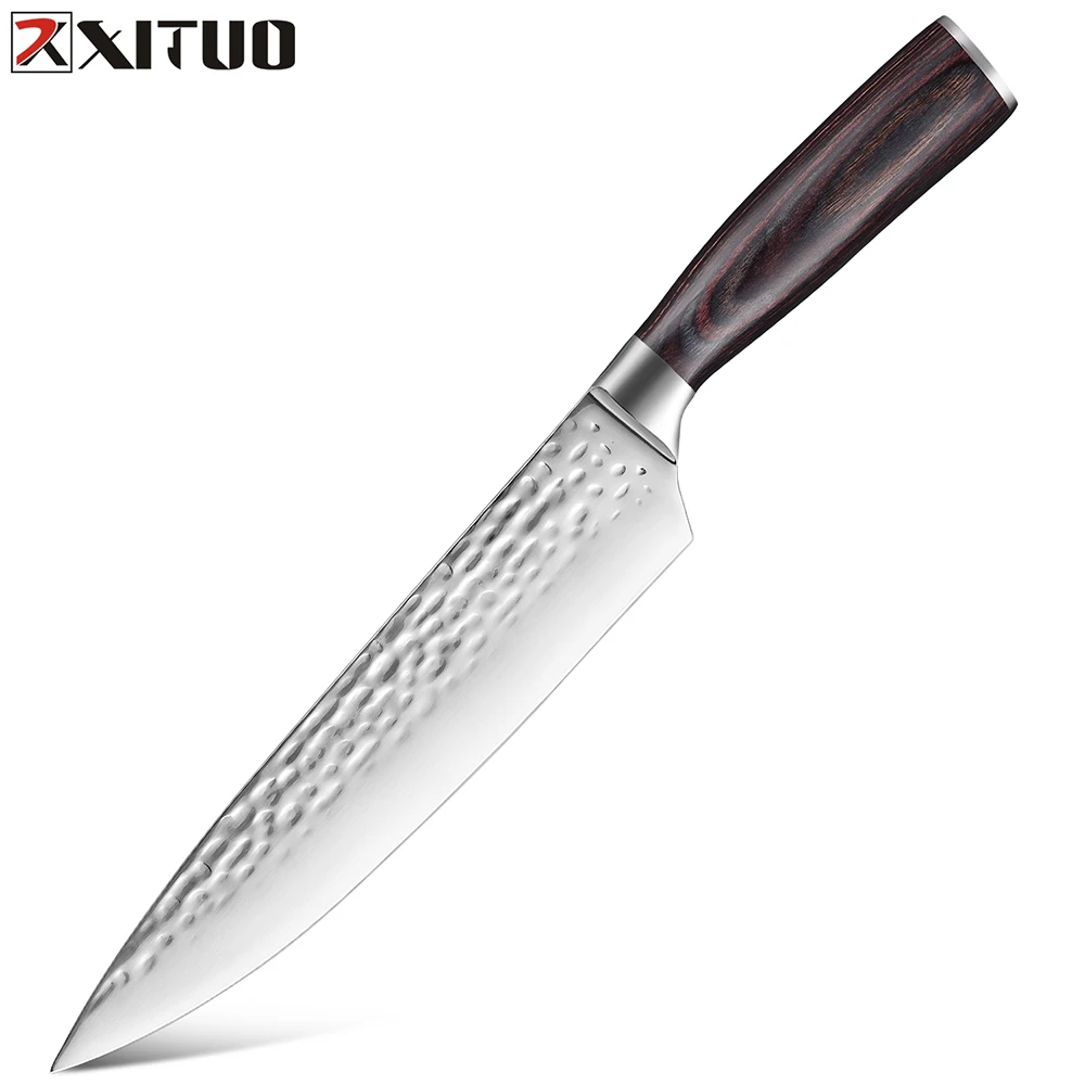 

XITUO 4cr13 Stainless Steel Sharp Chef KnivesSlice Meat Cleaver Cut Vegetable Kitchen Cooking Knives Stable color wood handle