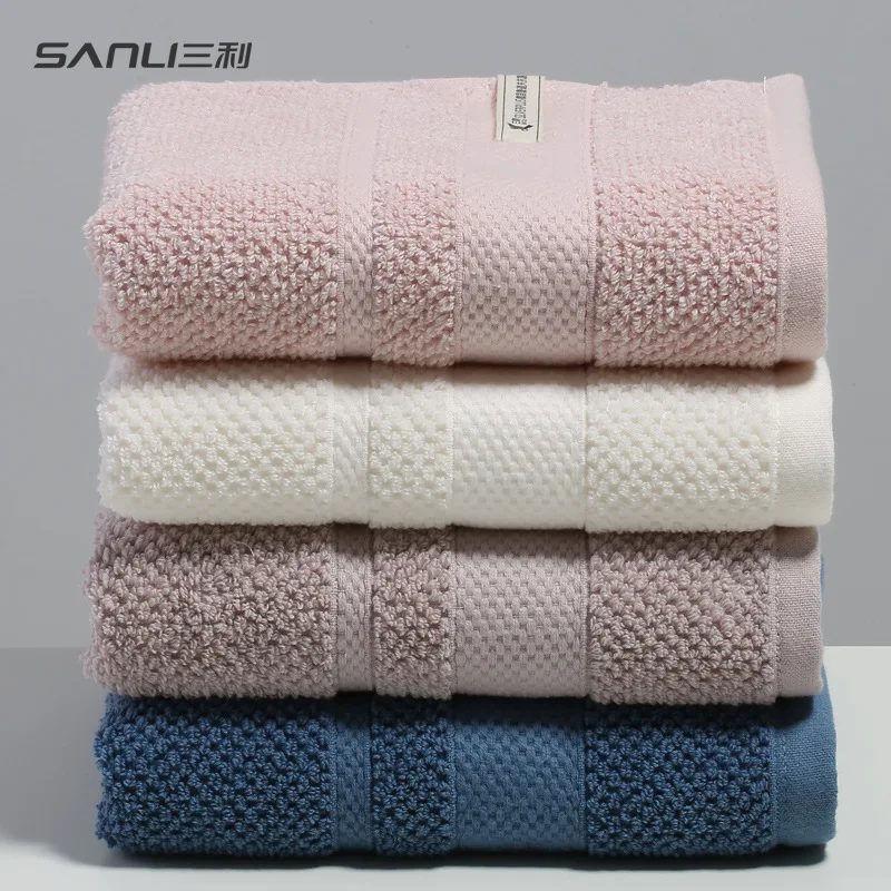 

[New] Sanli Towel Antibacterial Hair Towel 100G Cotton Towel Plain Face Towel Antibacterial Cleansing Face Towel
