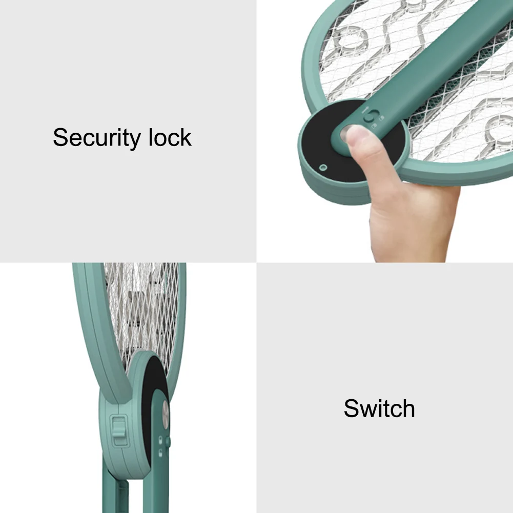 1 шт. 3 цвета электрическая ручная ловушка для насекомых Zapper Fly Swatter ракетка