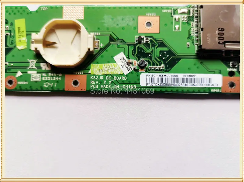 K52JR dc плата переключателя USB интерфейса сетевой карты питания для K52F X52F A52F P52F