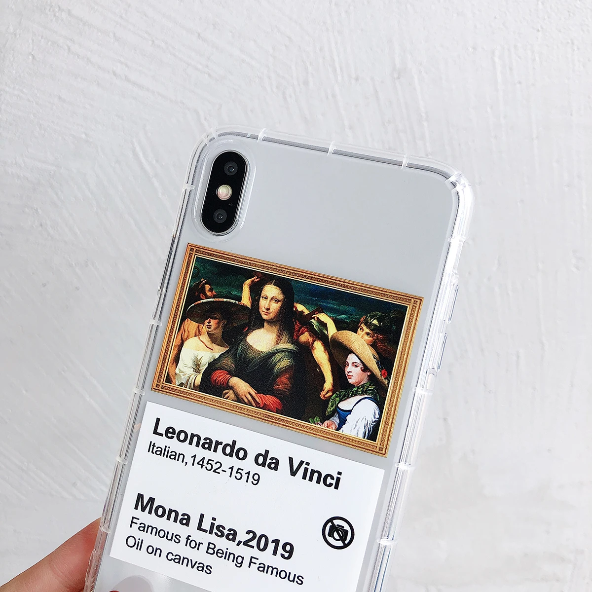 Mona Lisa чехол для телефона iPhone 11 Pro X XR XS Max мягкий прозрачный ТПУ подушка