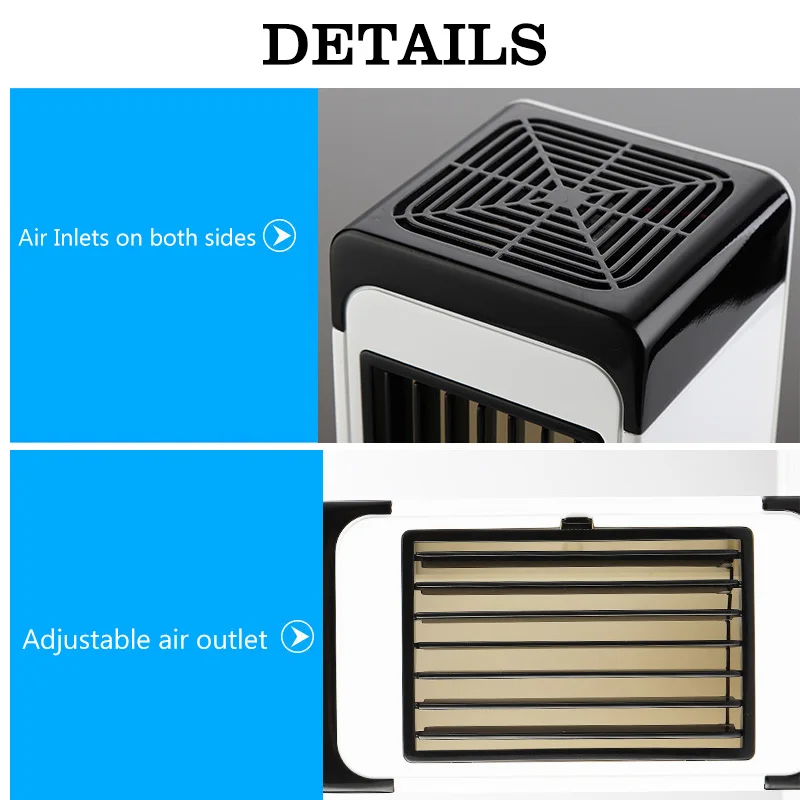 

DC 5V/5W USB Quiet Mini Air Conditioner Cooler Humidifier Cooling Fan Portable Air Cooler For Home Office Outdoor