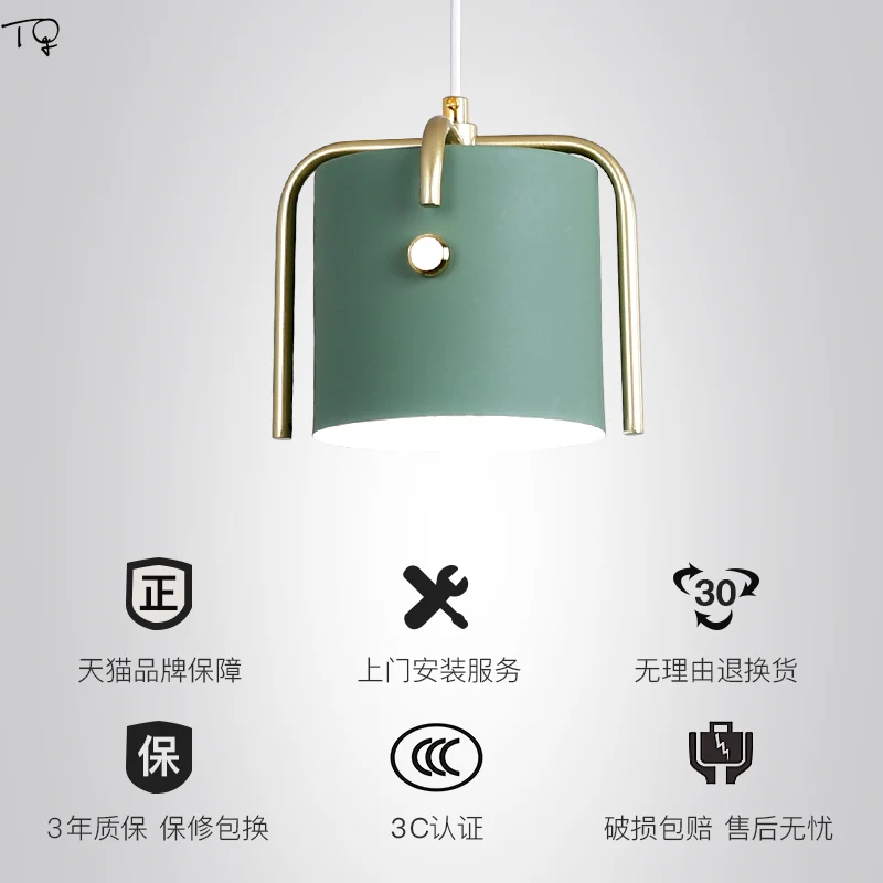 

Nordic Atmosphere Round Led Pendant Light Designer Iron Art Metal Hanging Lamp Industrial Bedside Dining Room Restaurant Bedroom