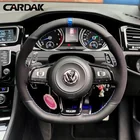 CARDAK черный замшевый кожаный чехол для Volkswagen Golf 7 MK7 GTI R VW Polo Scirocco 2015 2016