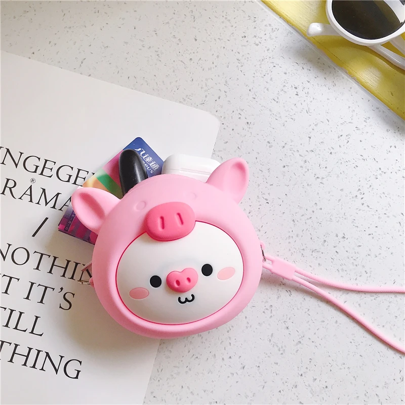 Миниатюрный мультяшный 3D кошелек для монет из силикагеля милый женский