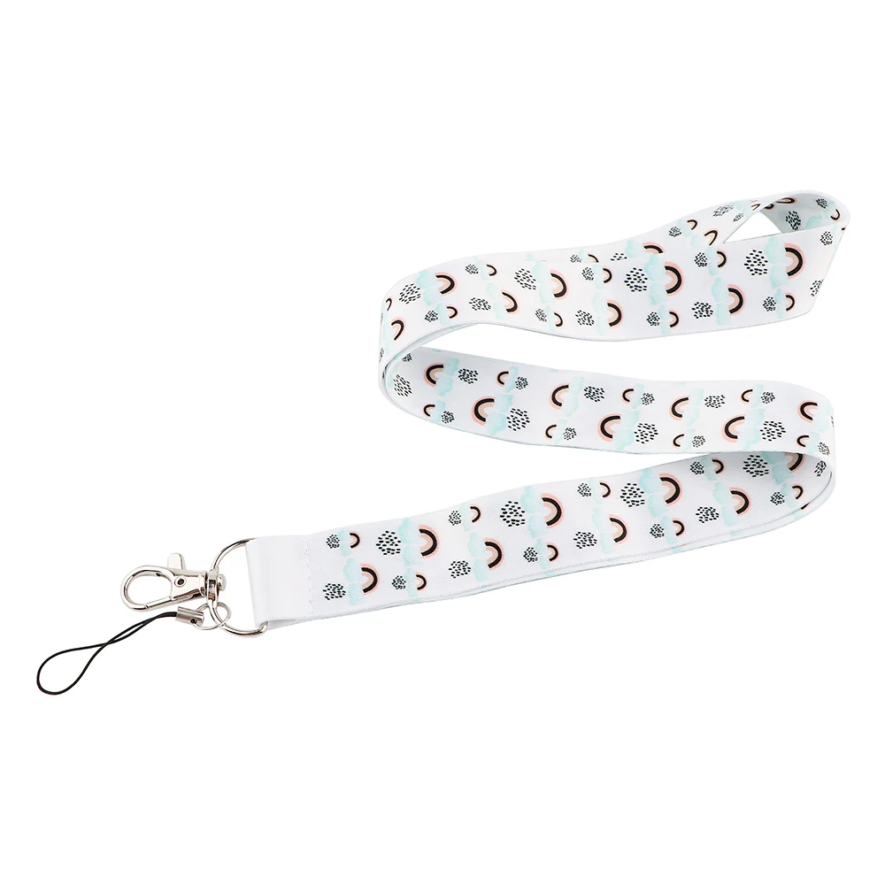 

BG975 Dongmanli Rainbow Lanyards for Key Neck Strap For Card Badge Key Chain Key Holder Hanging Rope Keychain Necklace