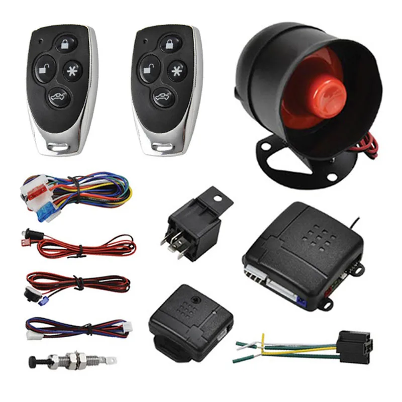

Автомобильная сигнализация со звуком и светом, дистанционное управление, блокировочное устройство, бесключевая Система доступа, комплект ...