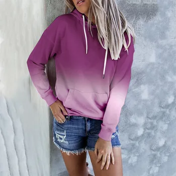 Gradient Vintage Clothes Wild Women Hoodies Loose Sweatshirts Long Sleeve Casual Harajuku Pullover Clothes Sudaderas Femme 4 1