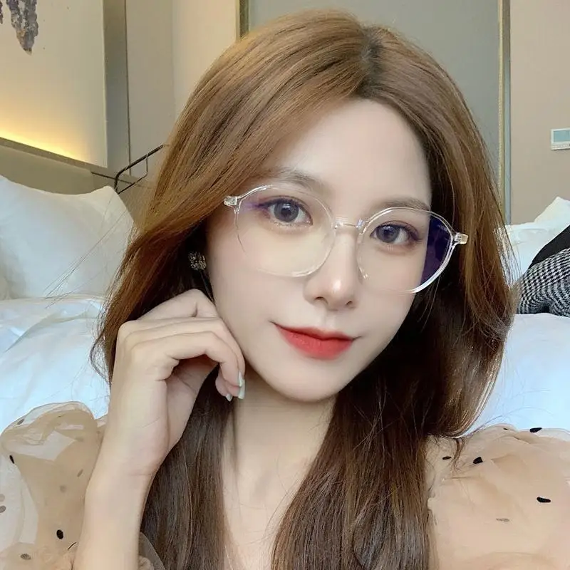

Anti-blue Light Anti-radiation Glasses Memory Metal Big Frame Resin Lens Nearsighted Eyeglasses Shortsighted Eyewear Fashion New