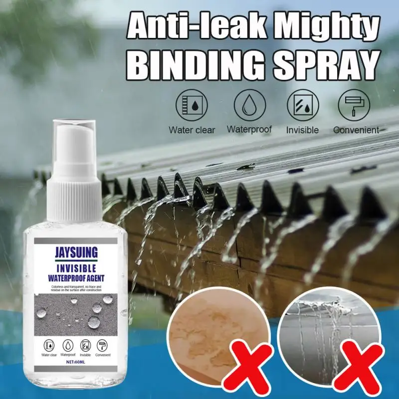 

60ML Mighty Sealant Spray Anti-Leaking Sealant Agent Leak-trapping Repair Spray Waterproof Glue Super Strong Bonding Spray TSLM1
