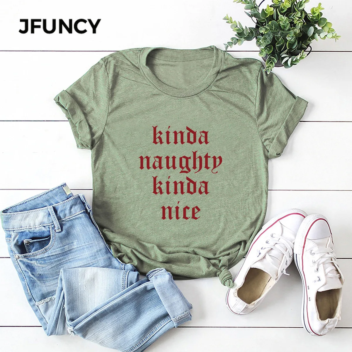 JFUNCY  Women Tops Letter Print Casual Woman Cotton T-shirt Summer Female Tee Shirt Oversize Short Sleeve Lady Tshirt