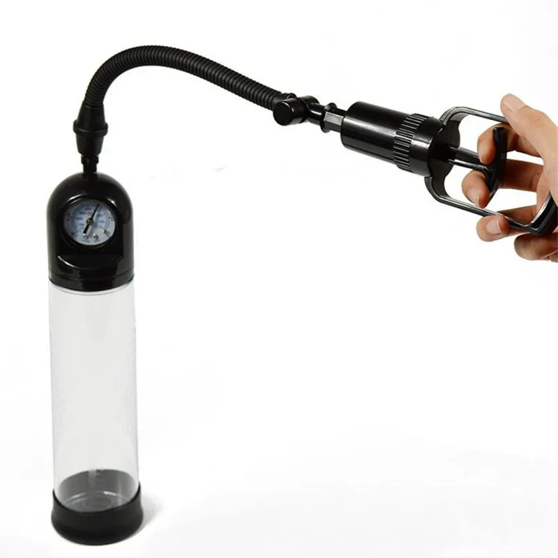 Насос для пениса начинающих Мужской пенис увеличитель манометр вакуумный насос