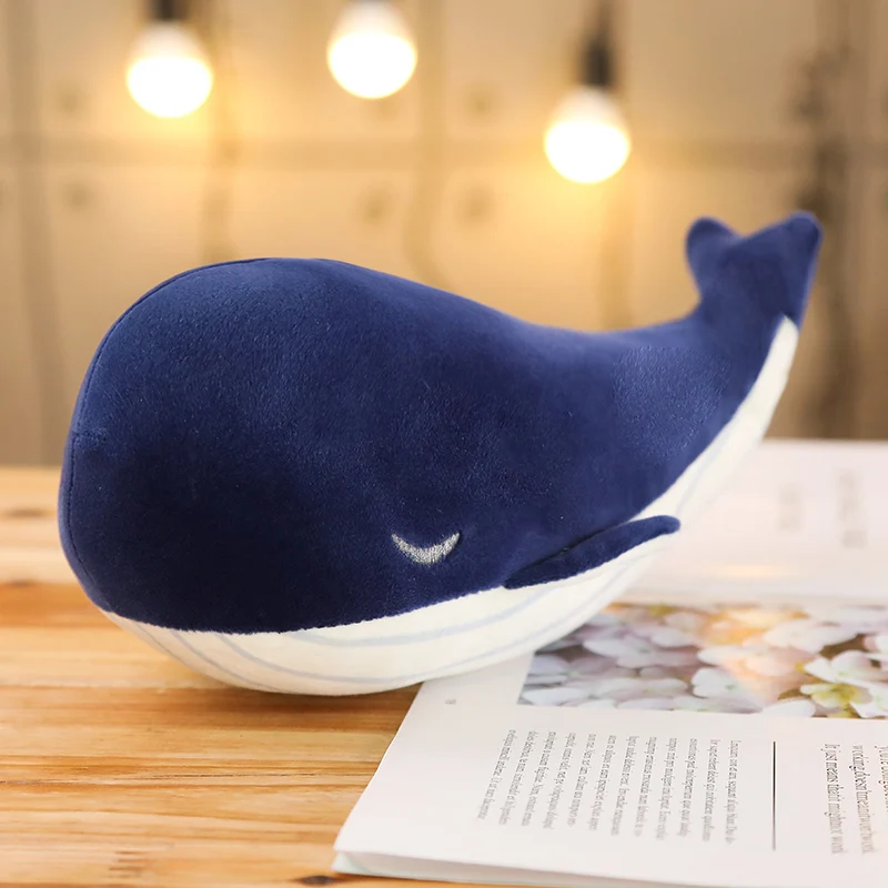 25cm Cute Super Soft Blue Whale Plush Toys Stuffed Sea Animals Pillow Lovely Fish Dolphin Dolls for Girls Kids Birthday Gifts