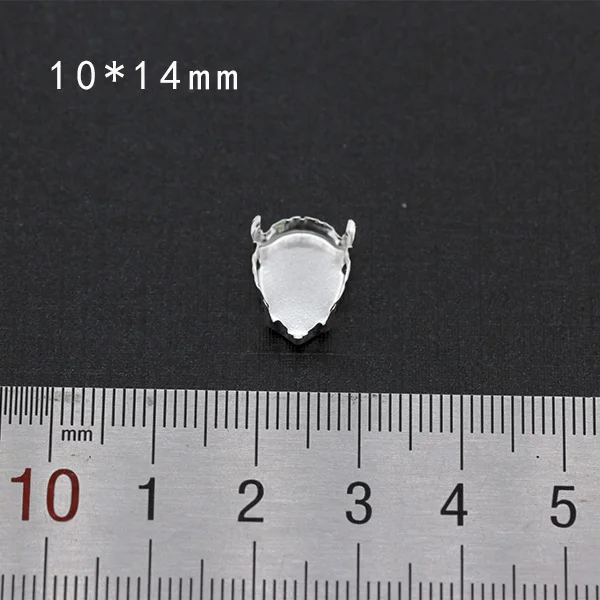 10x14mm pear 30p пустая основа установка пришивные стразы граненые хрустальные драгоценности Посеребренные пустые коготь для камня аксессуары для одежды ссылка 1 - Цвет: 10x14mm pear