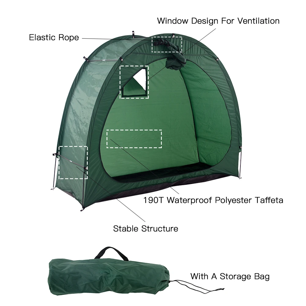 Палатки для кемпинга на открытом воздухе палатки хранения велосипедов 190T сарай