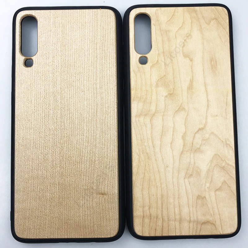 

Твердый деревянный чехол для Samsung Galaxy A70 A50, натуральная полоса, вишня, орех, кленовое дерево + ТПУ, полная защита, задняя крышка телефона