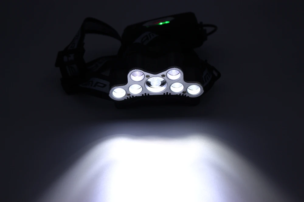 8000 люмен 9 Led налобный фонарь 7 * xml t6 + 2Q5 головная лампа USB 18650 перезаряжаемый