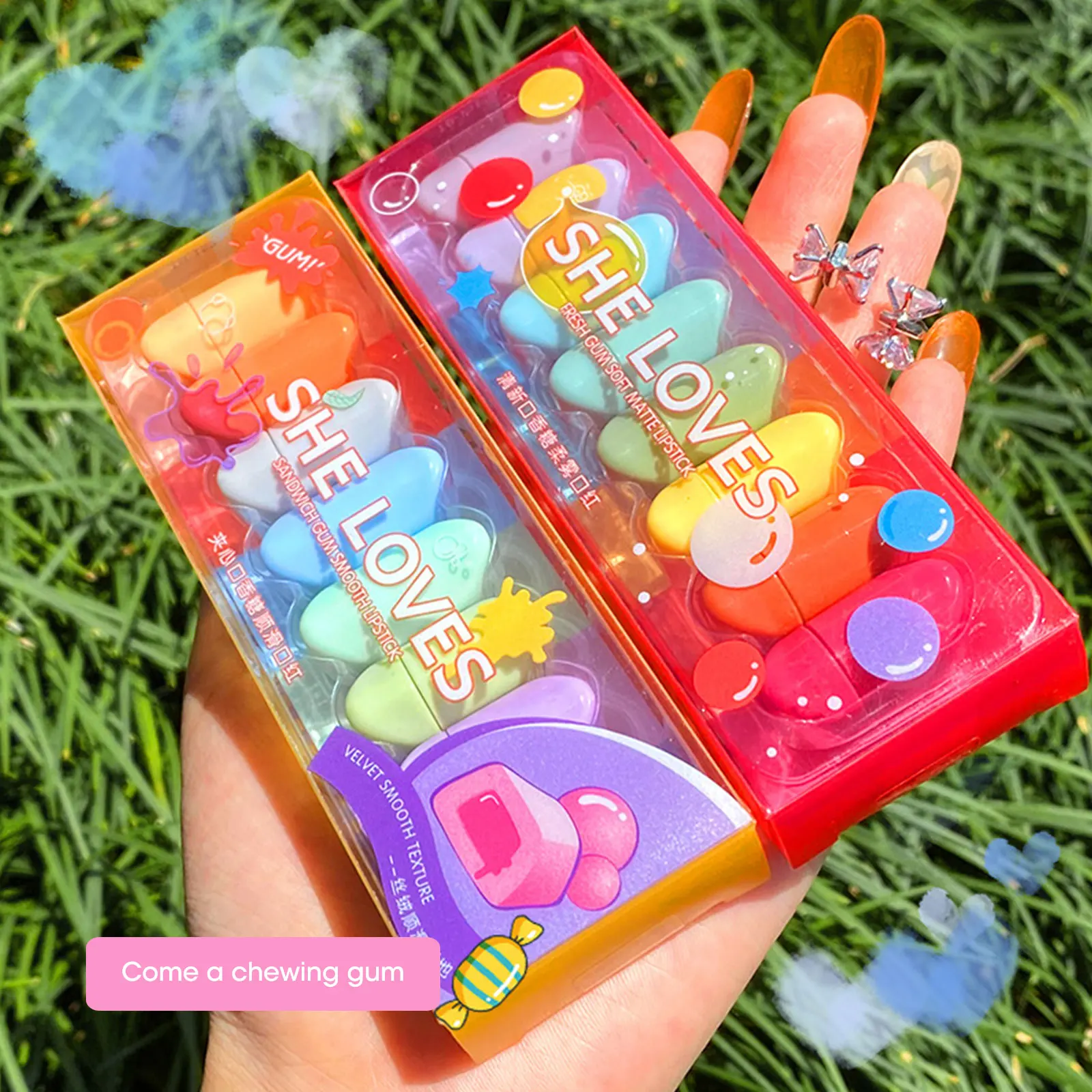 

SHE LOVES 8Pcs/Set Velvet Matte Lipstick Non-fading Long Lasting Waterproof Moisturizing Non Sticky Lip Glaze Lip Makeup