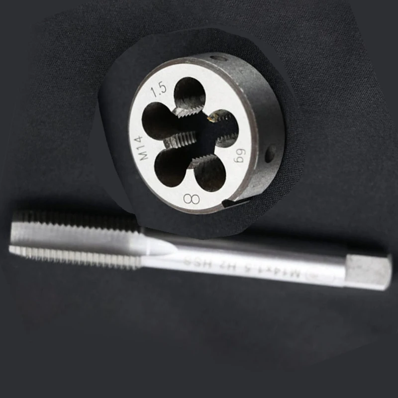 

1 * M14 X 1.5mm Tap + 1 * M14 X 1.5mm Die Thread Tap Die Kit Silver Equipment Supplies Metalworking M14 X 1.5mm