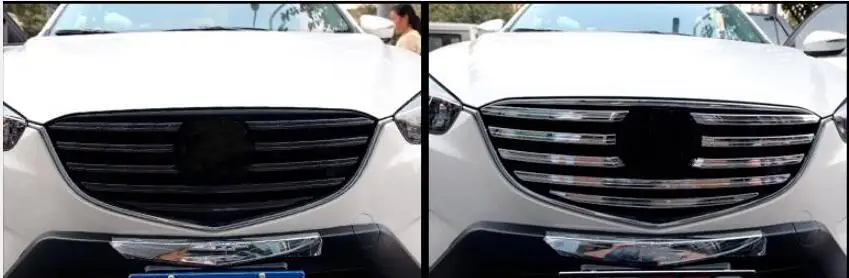 Передние решетки для автомобиля Mazda CX 5 2015 хромированные пластиковые гоночные CX5 9