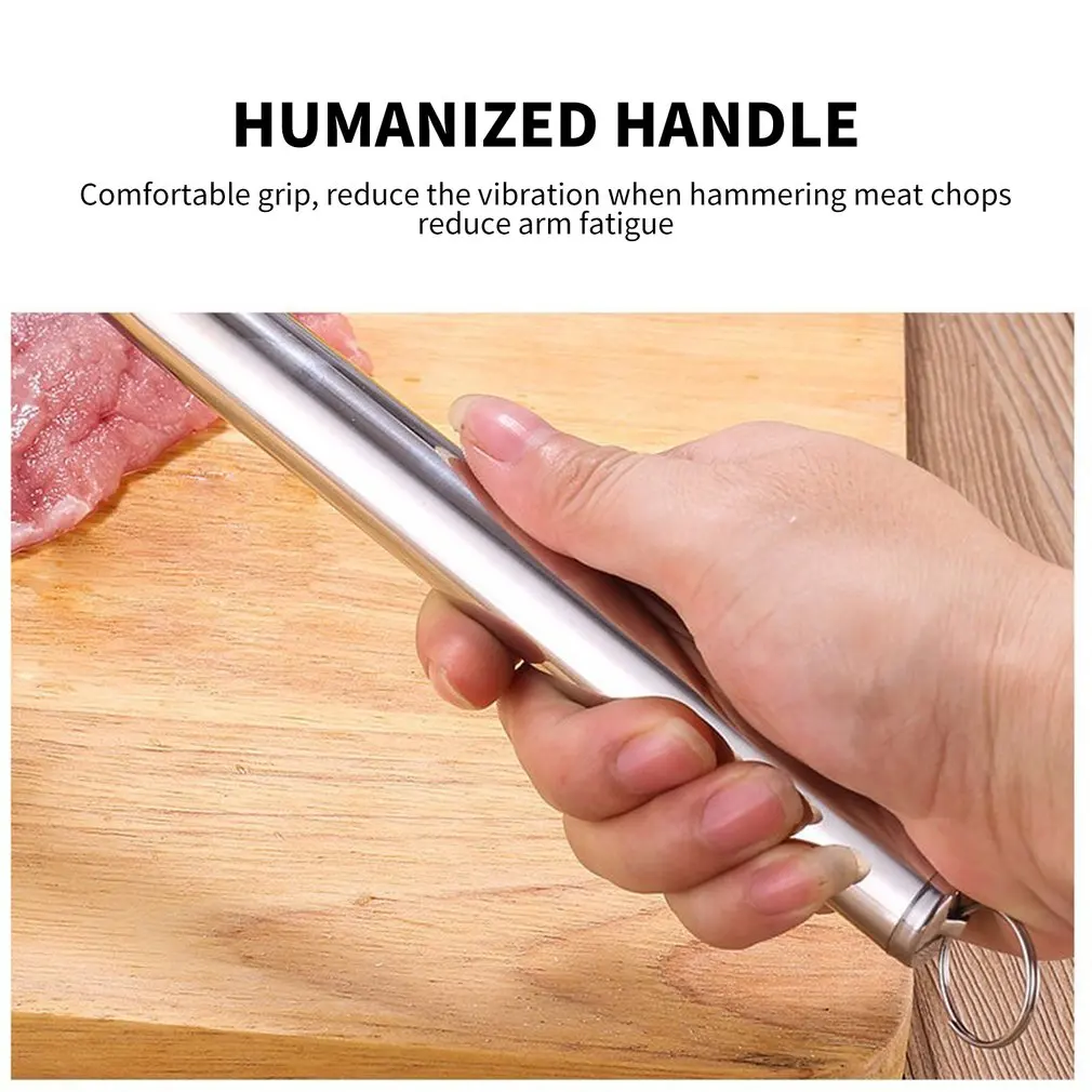 

304 Stainless Steel Meat Hammer Meat Loose Hammer Pork Chop Steak Hammer Flesh Floss Tender Meat Hammer Creative Kitchen Tool