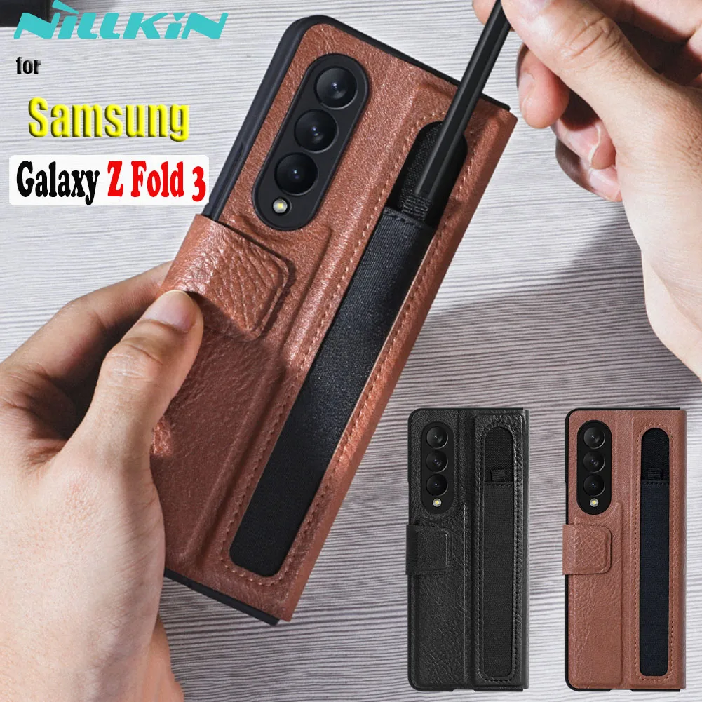 

Кожаный чехол-книжка для Samsung Galaxy Z, Складывающийся Чехол-книжка для Samsung Z с карманом для ручки