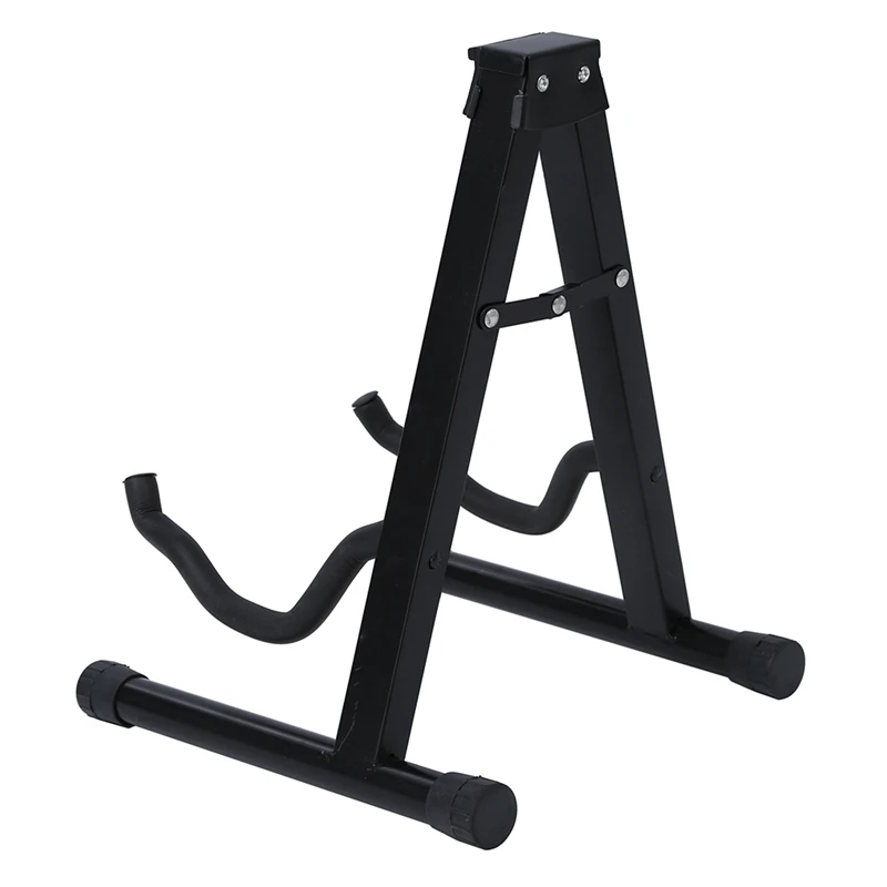 

White-Handed Guitar Capo Clip Trigger with 190mm Folding Tripod Stand Holder Acoustic Guitar Electric Bass Black