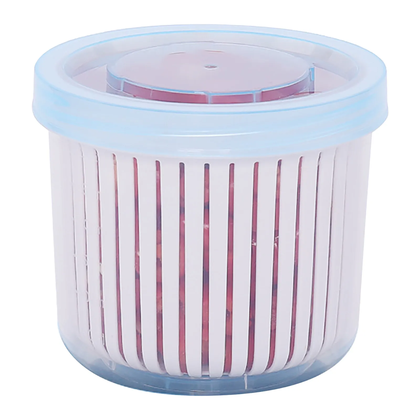 Double Layer Vegetables Sealed Keeper Fresh Storage Box With Drain Basket Refrigerator use Draining Crisper Strainers Container | Дом и сад