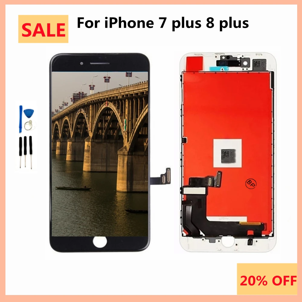Лучшее качество AAAA ЖК дисплей для iphone 8 Plus 7 P LCD сенсорный экран дигитайзер сборка